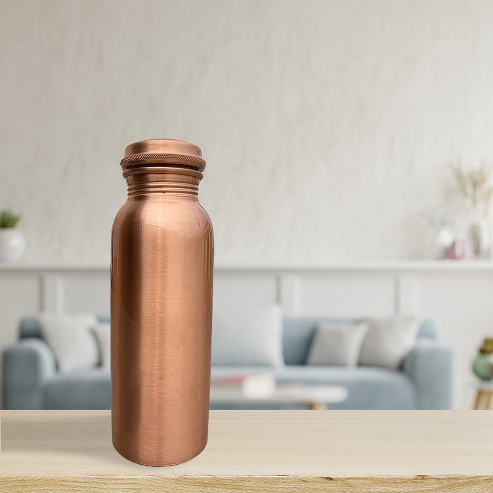 750ML Plain Matte Lustre Copper Bottle