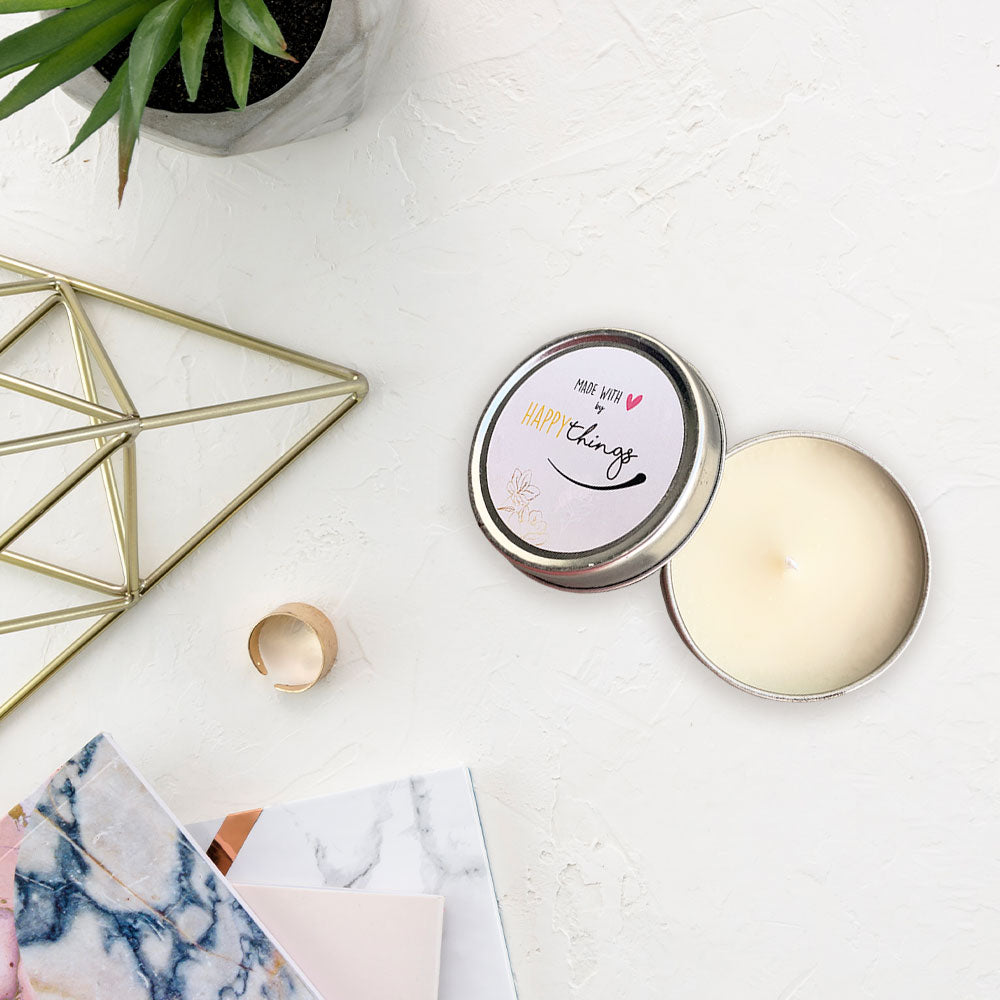 Tin Candle Jar & Fragnance Sachet