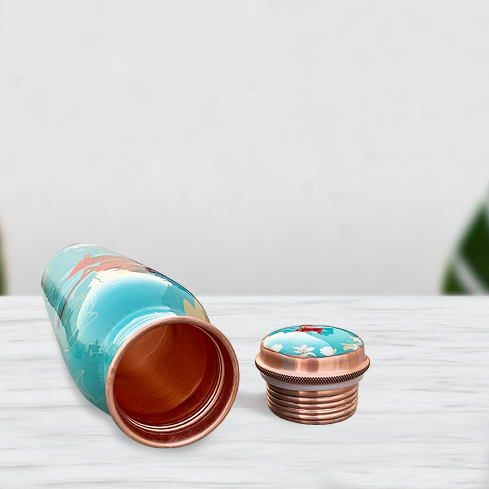 Devi Meenakari Copper Bottle