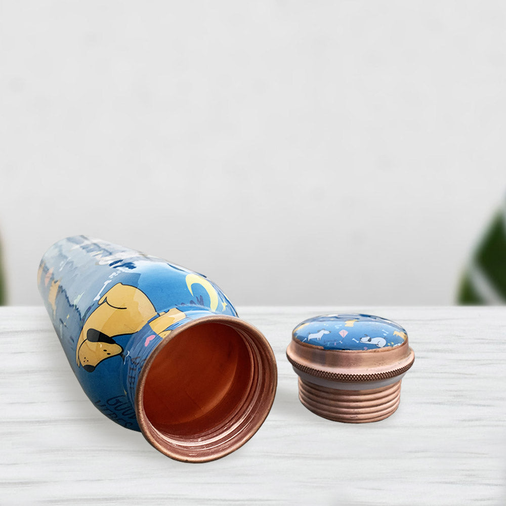 Doggy Meenakari Copper Bottle