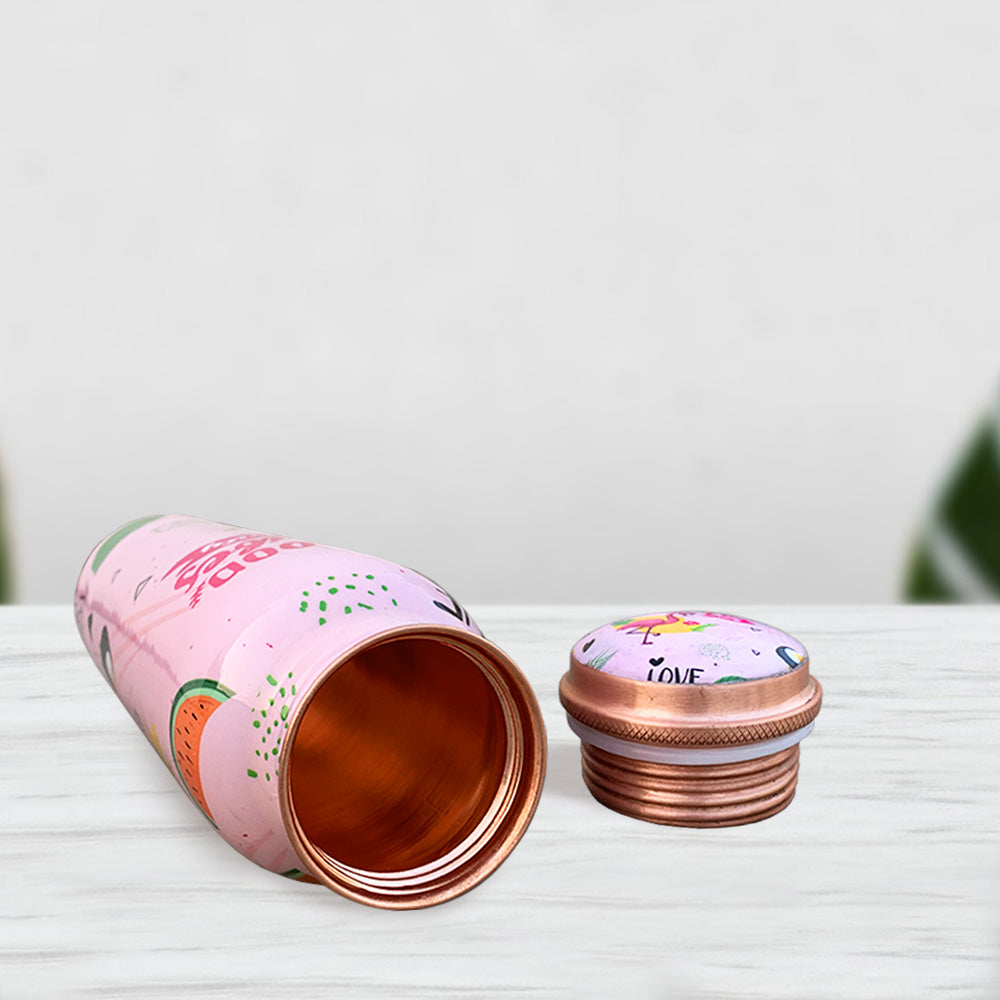Good Vibes Only Meenakari Copper Bottle