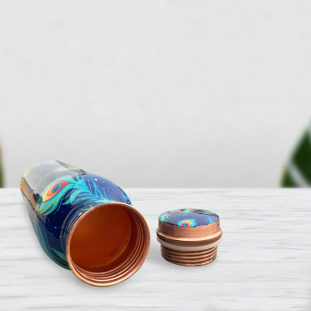 Krishna Meenakari Copper Bottle