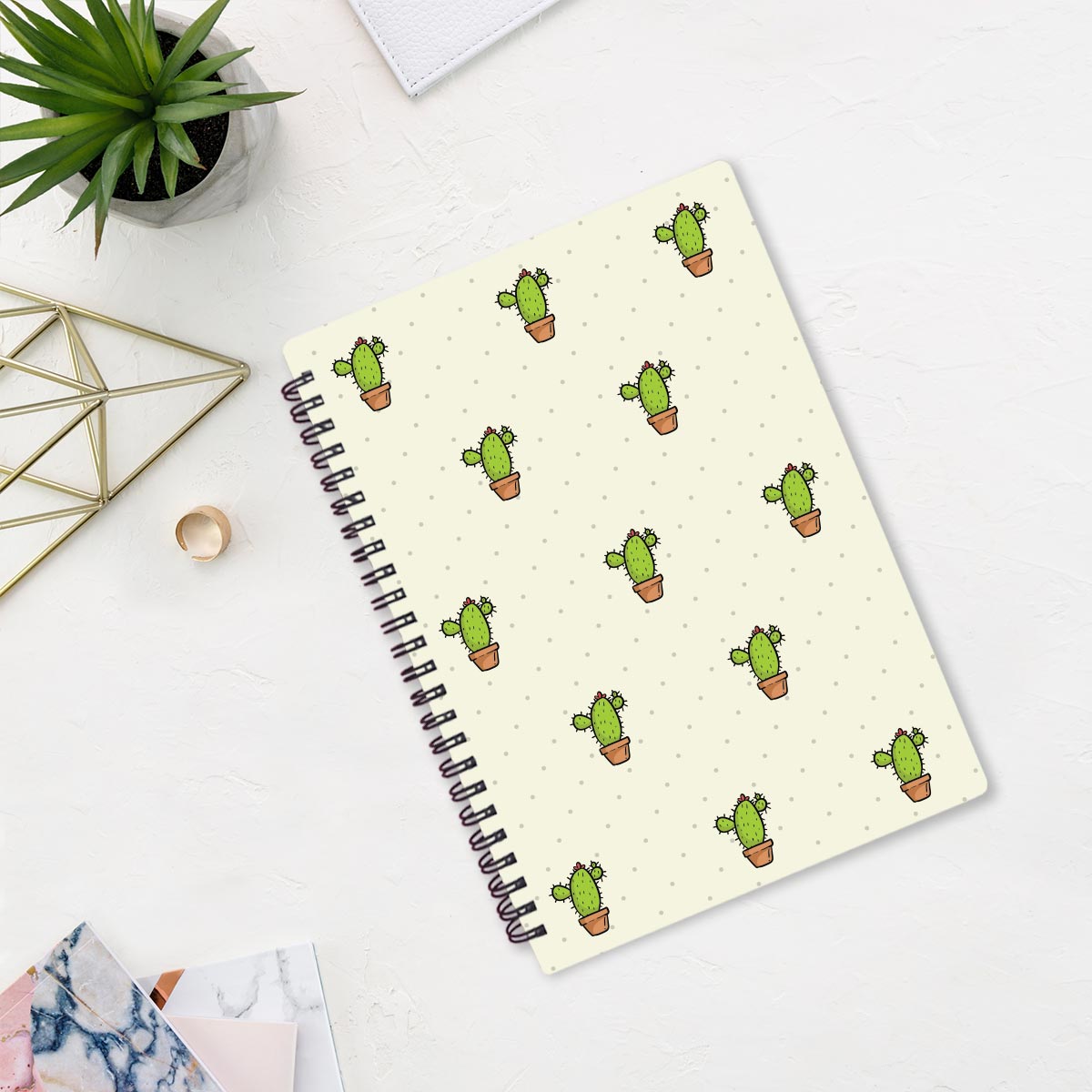 2024 White Lily Green Planner & Cactus Diary Combo