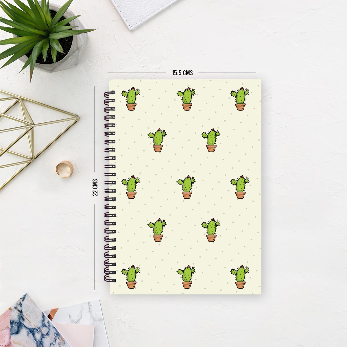 2024 White Lily Green Planner & Cactus Diary Combo