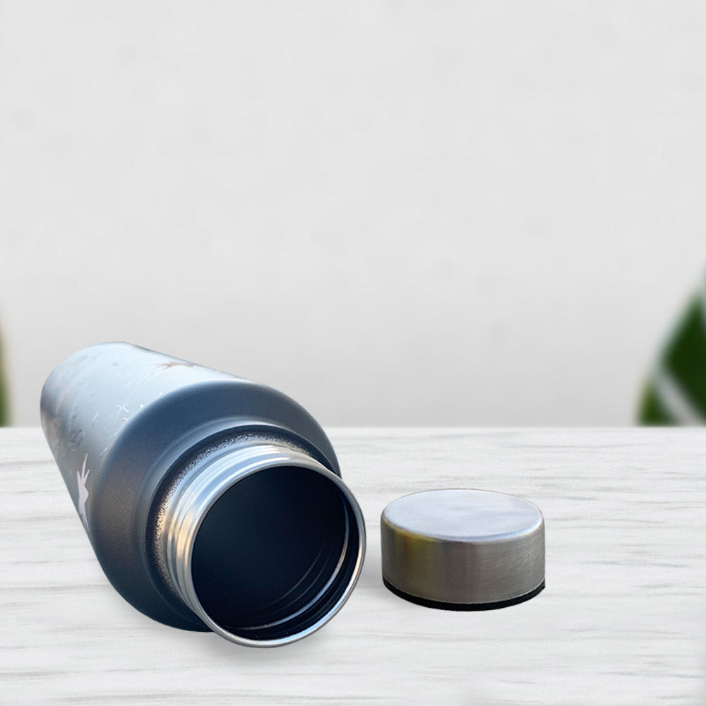 Black Boho Theme Steel Bottle