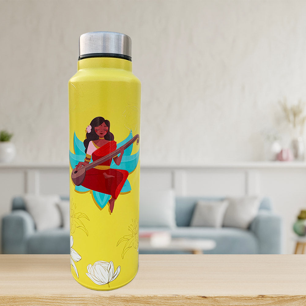 Devi Yellow Steel Bottle