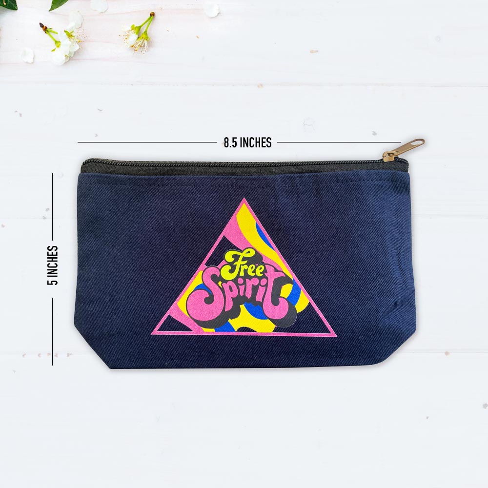 Free Spirit Multi-Purpose Blue Cotton Pouch