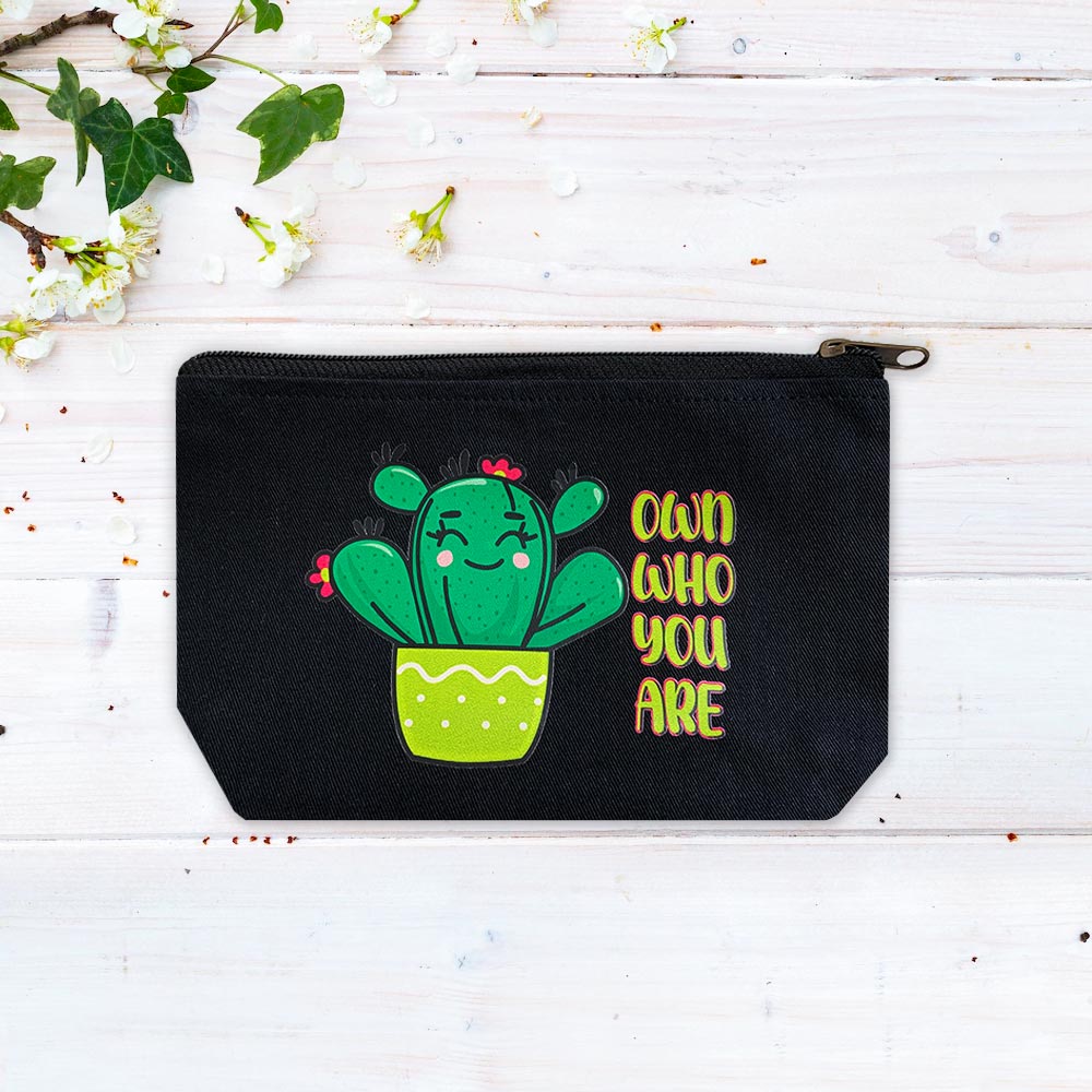 Own Who You Are Multi-Purpose Black Cotton Pouch