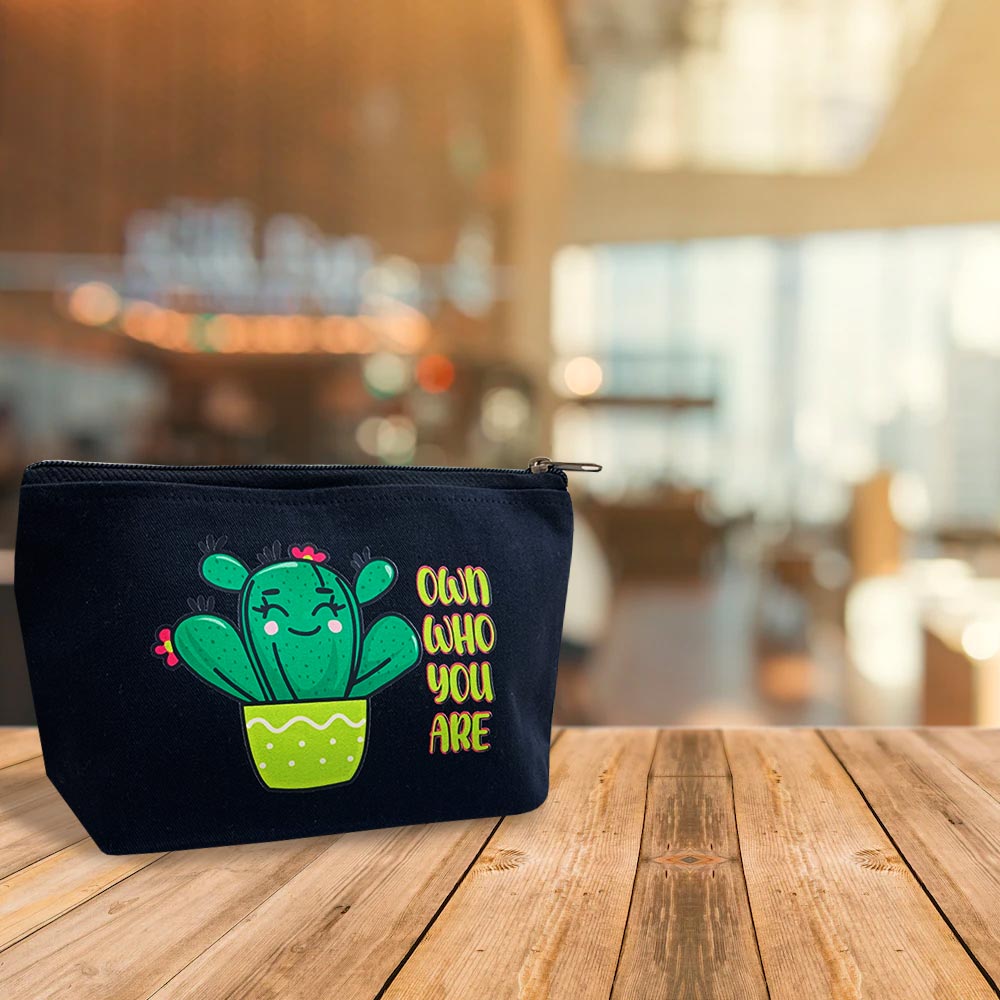 Own Who You Are Multi-Purpose Black Cotton Pouch