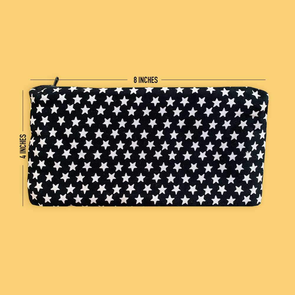 Trendy Star Multi-Purpose Black Canvas Pouch