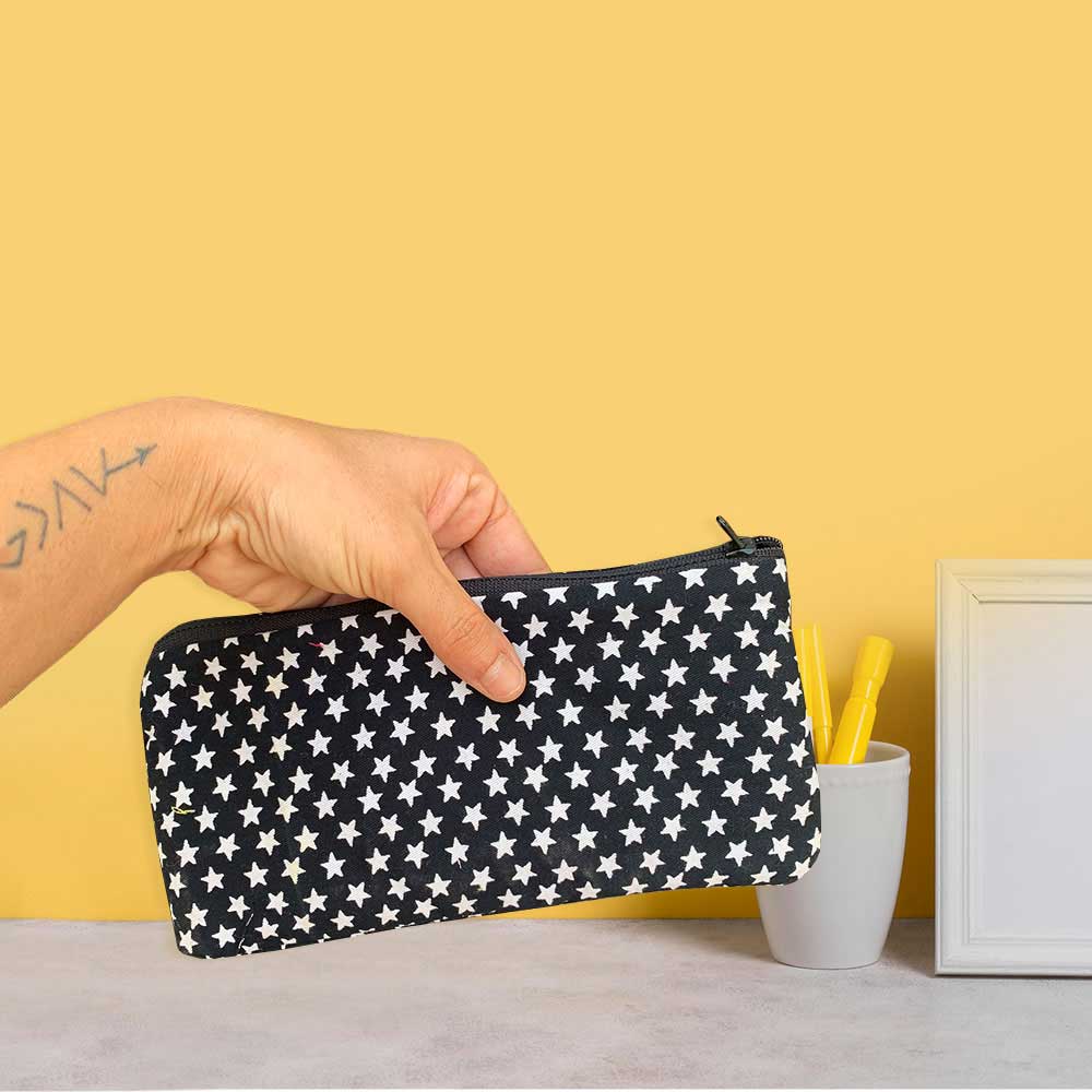 Trendy Star Multi-Purpose Black Canvas Pouch
