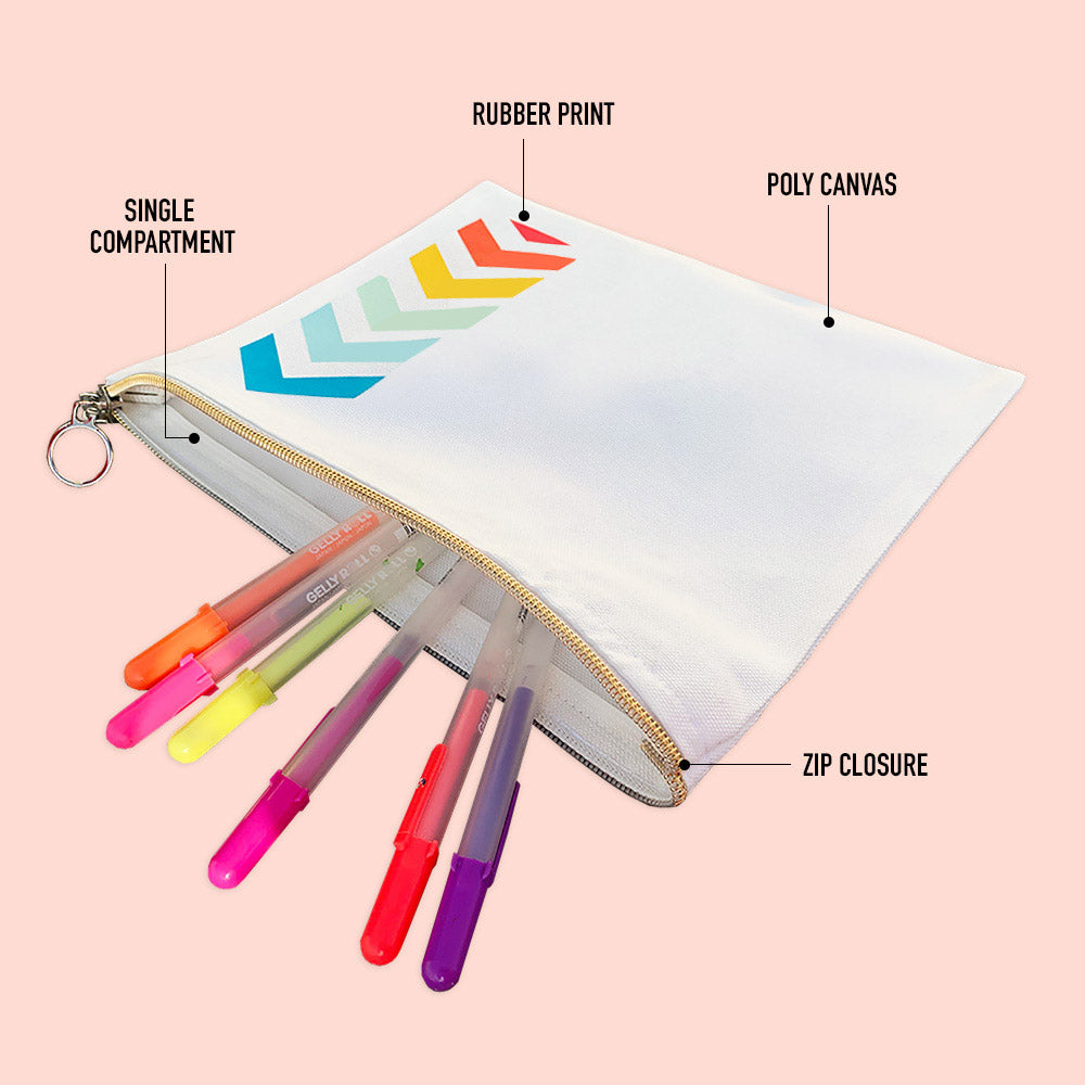 Direction Design Multi-Purpose Canvas Pouch