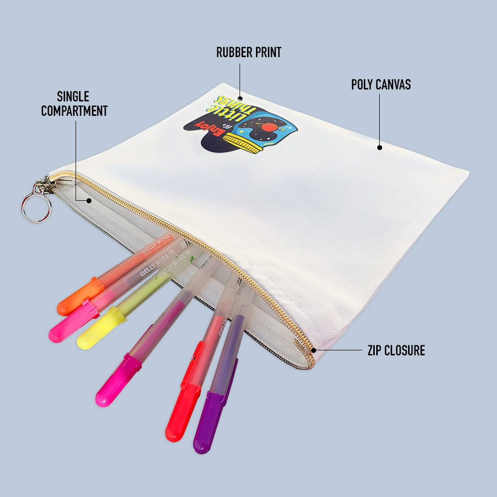 Enjoy Little Things Multi-Purpose Canvas Pouch