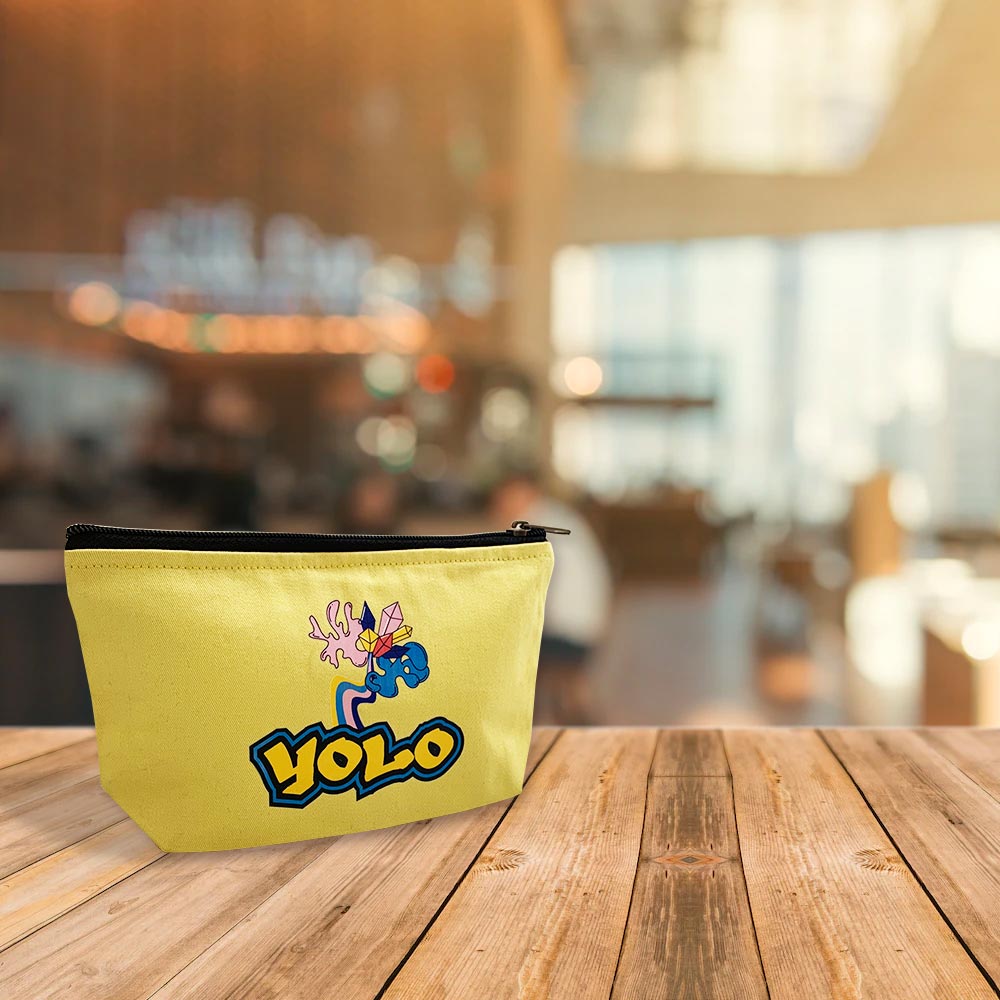 YOLO Multi-Purpose Yellow Cotton Pouch