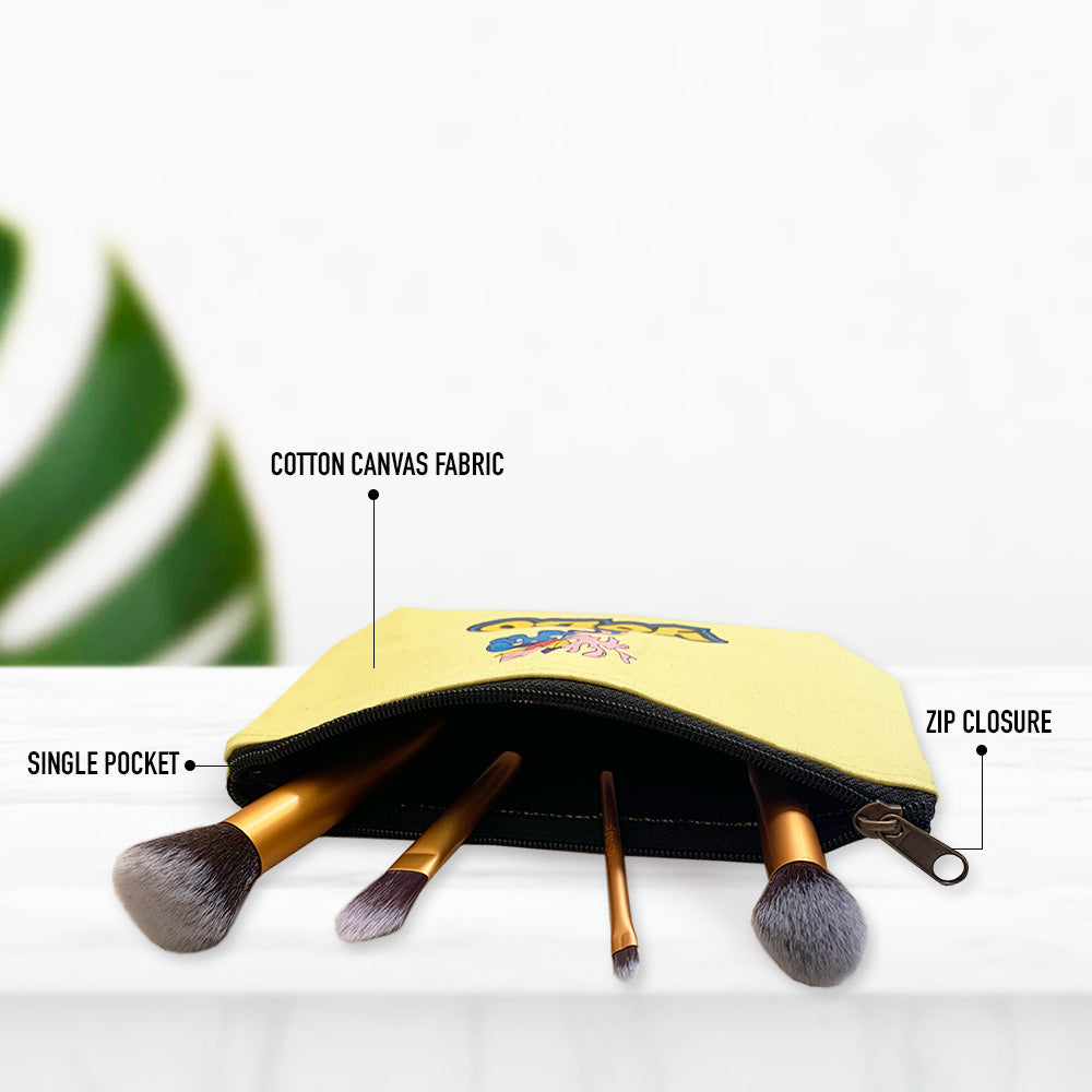 YOLO Multi-Purpose Yellow Cotton Pouch
