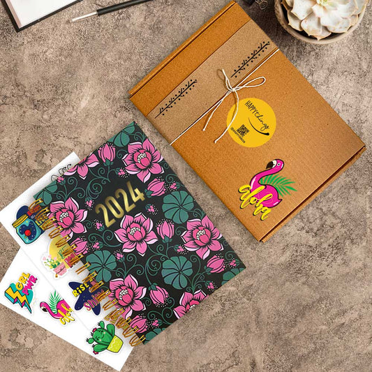 2024 Lotus Planner & Sticker Pack Combo