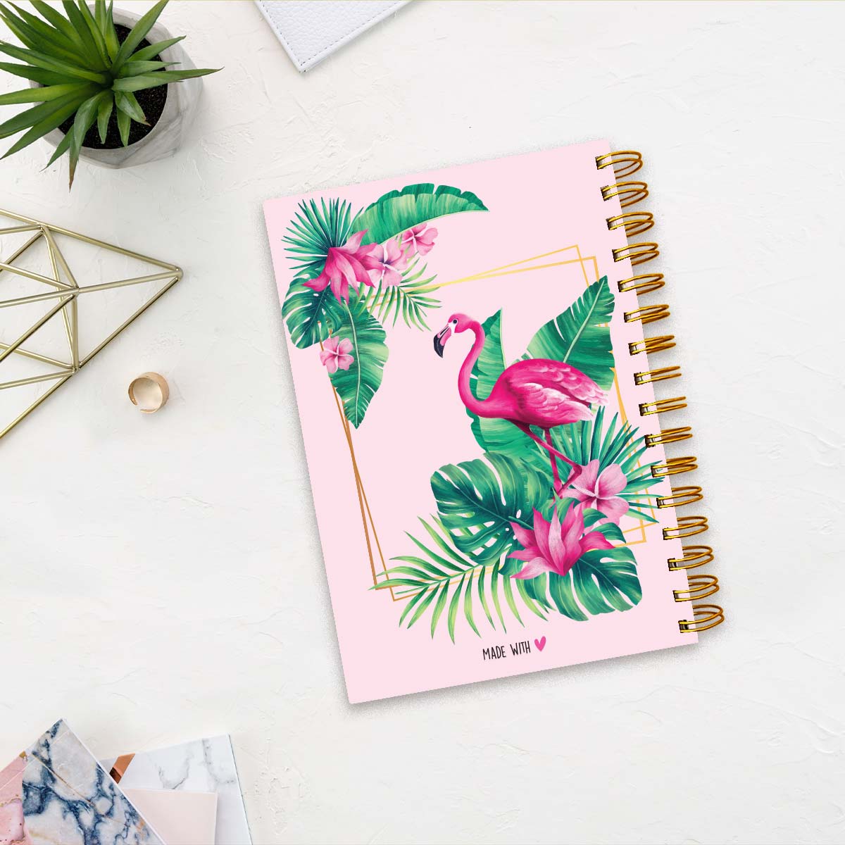 2024 Flamingo Planner & Sticker Pack Combo