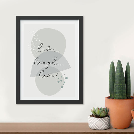 Live Laugh Love Graphic Poster