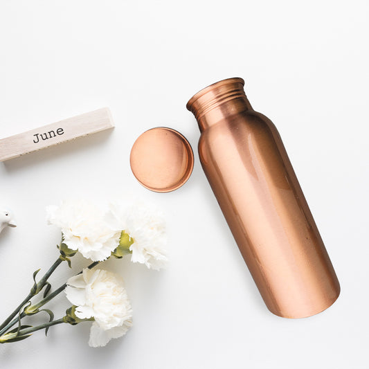 750ML Plain Matte Lustre Copper Bottle