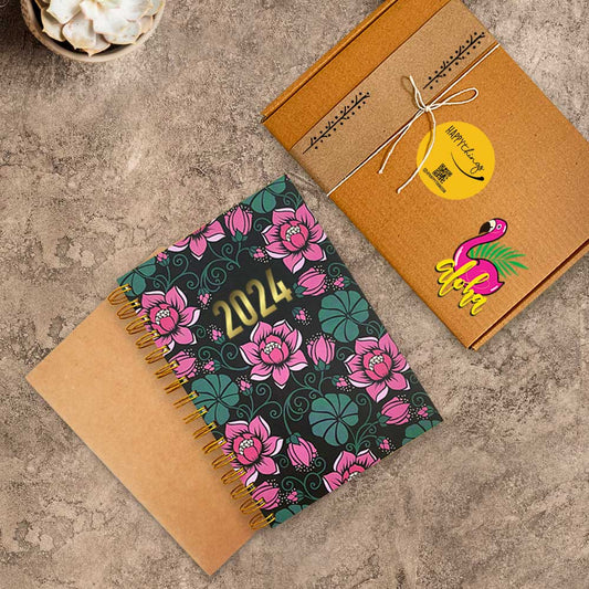 2024 Lotus Planner & Kraft Diary Combo