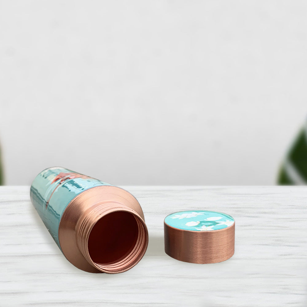 400 ML Devi Meenakari Pencil Copper Bottle