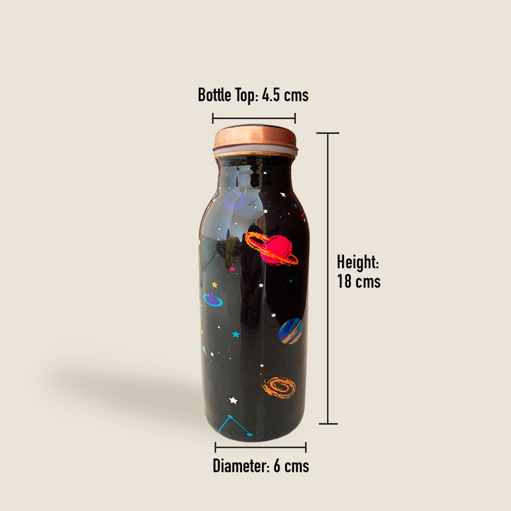 500 ML Small Space Meenakari Copper Bottle