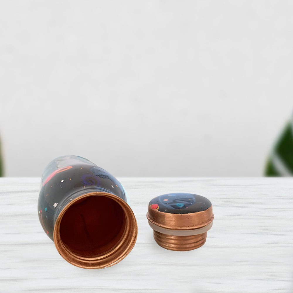 500 ML Small Space Meenakari Copper Bottle