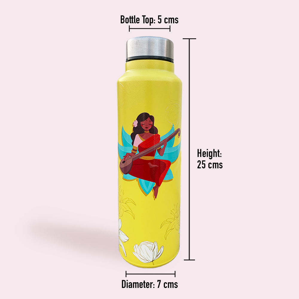 Devi Yellow Steel Bottle