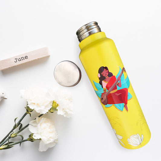 Devi Yellow Steel Bottle