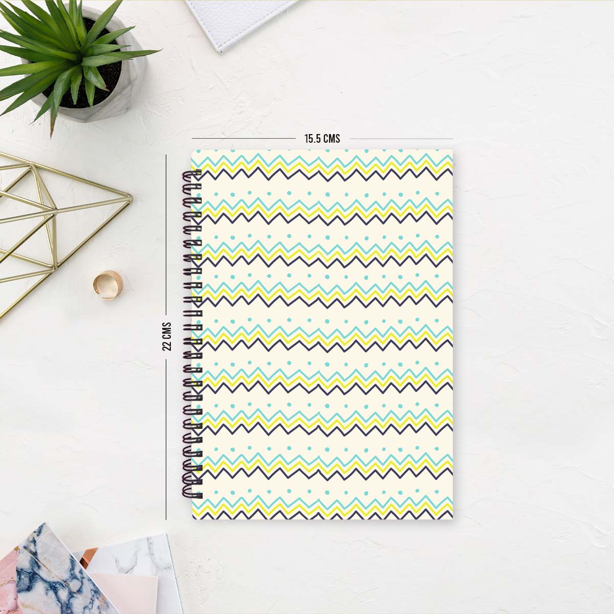 2024 White Lily Green Planner & Zig Zag Design Diary Combo