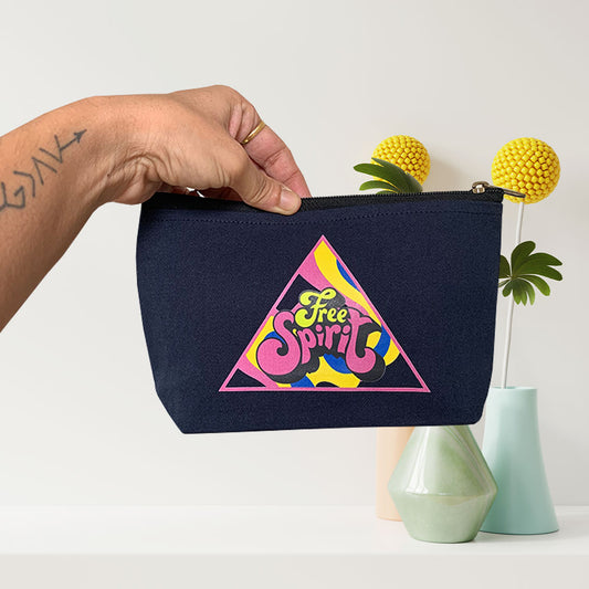 Free Spirit Multi-Purpose Blue Cotton Pouch
