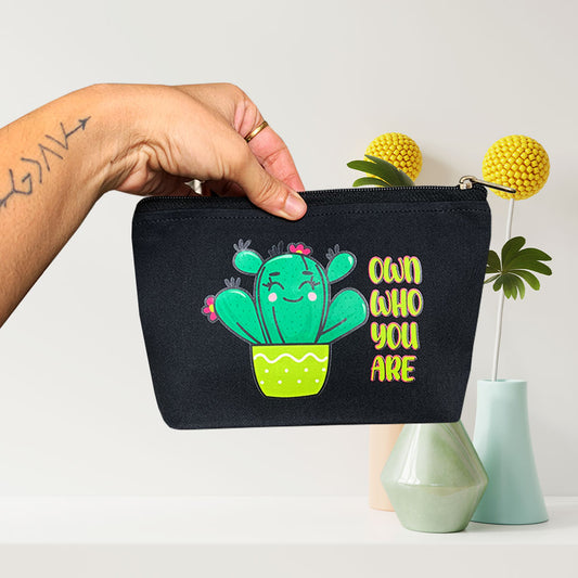 Own Who You Are Multi-Purpose Black Cotton Pouch