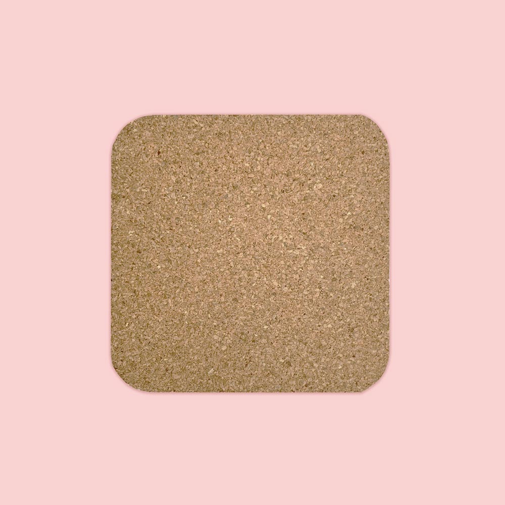 Geometric Pattern Rectangular Cork Coaster Set