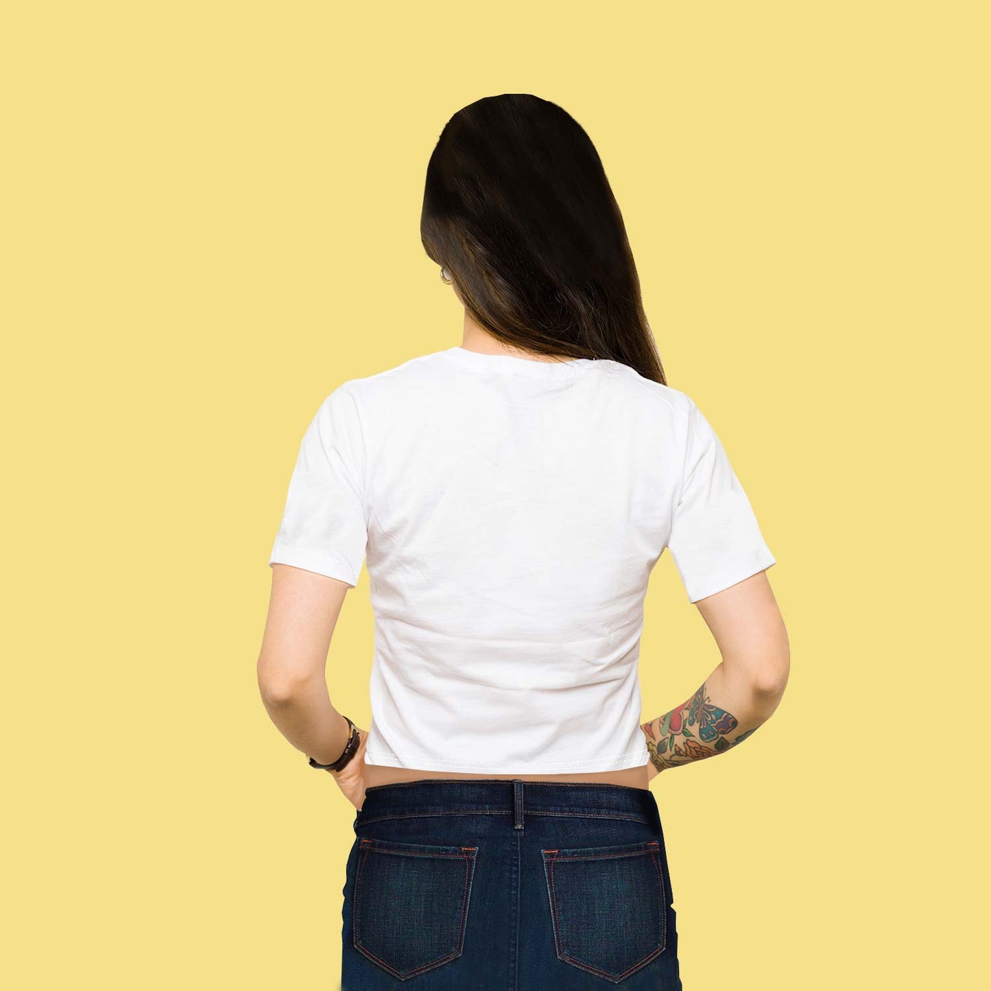 Girl Power Trendy Graphic White Crop-Top for Women and Girls