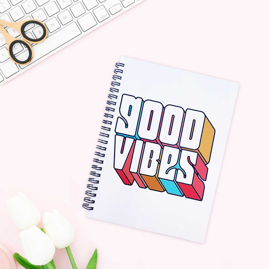Good Vibes Wire-O-Bound Graphic Diary/ Notebook