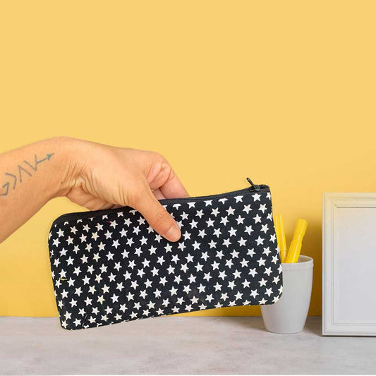 Trendy Star Multi-Purpose Black Canvas Pouch