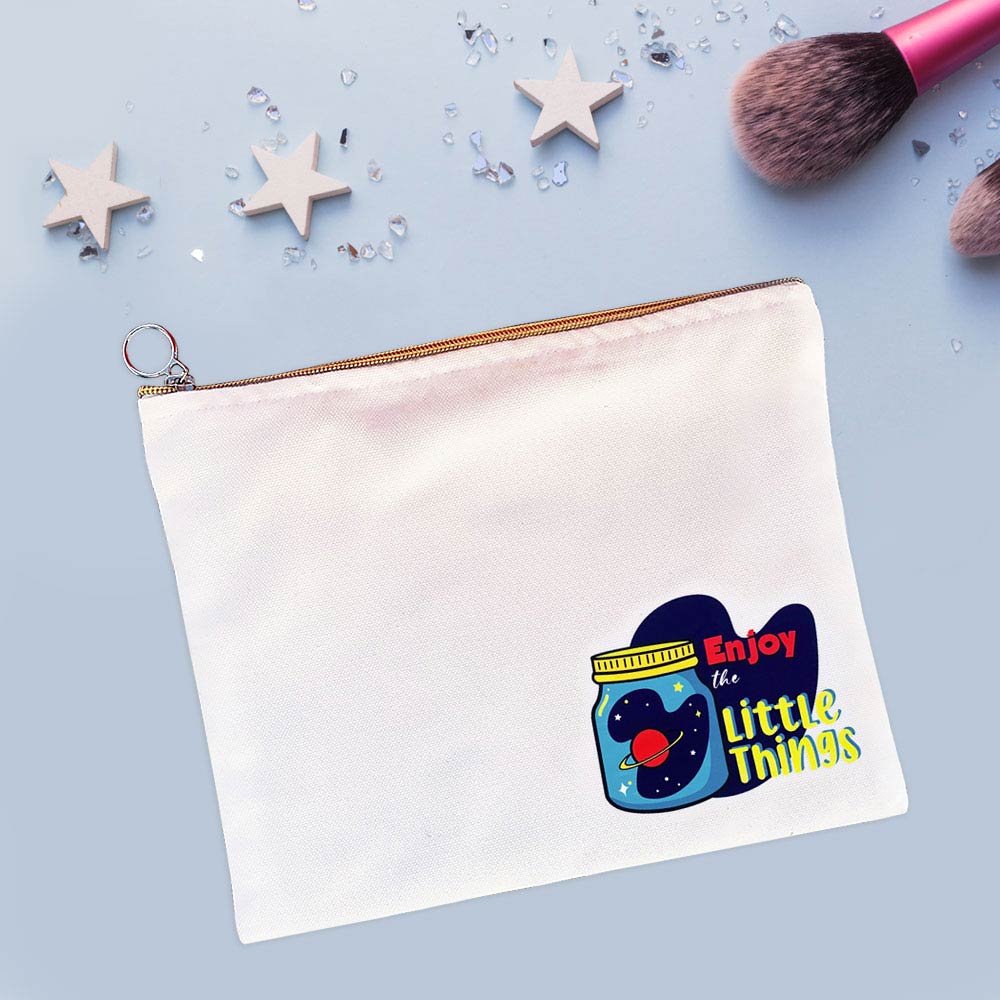 Enjoy Little Things Multi-Purpose Canvas Pouch