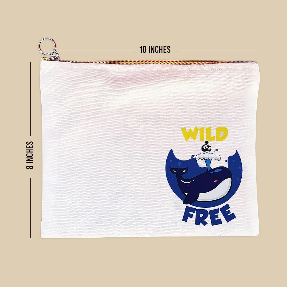 Wild and Free Multi-Purpose Canvas Pouch