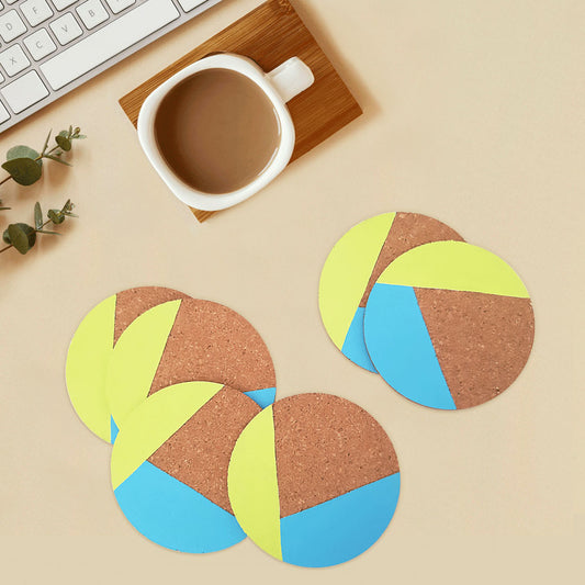 Geometric Design Round Coaster Set