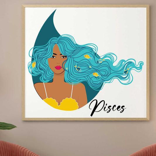 Pisces Girl Poster